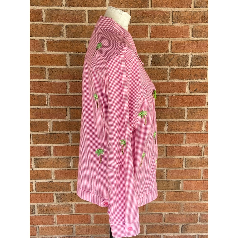 Quacker Factory Lightweight Jacket Fuchsia White … - image 2